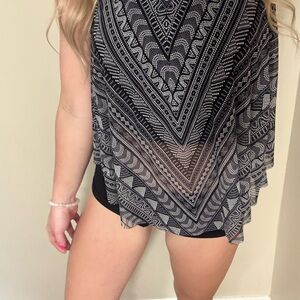 Coco Reef Black and White Geometric Bikini